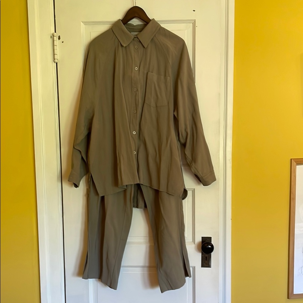 Sage Green Modern Pantsuit